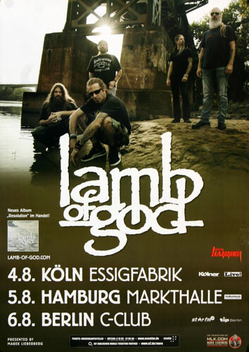 Lamb Of God - Resolution, Tour 2013 | Konzertplakat | Poster-image