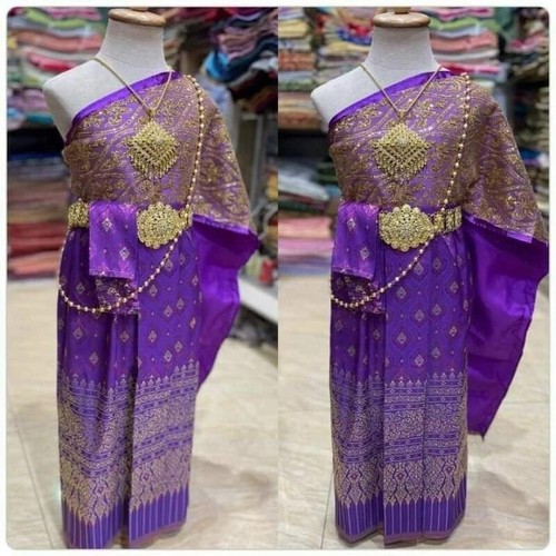 Cute Tradition Princess Thai Girl Kids Dress Rum Dance Costume School Occasions - Bild 28 von 34