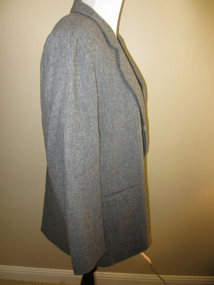 CHAQUETA BLAZER HARRIS WALLACE LANA GRIS MANGA LARGA MUJER 10 Foto 2 de 4