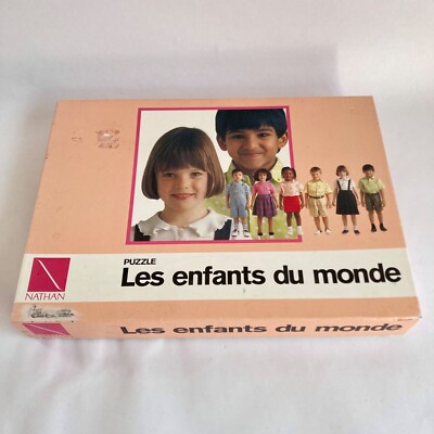Vintage Nathan Children of the World Puzzle ''Les Enfants du Monde'' 1991