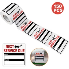 150 Oil Change Service Reminder Clear Static Cling Stickers Window Lite Decals