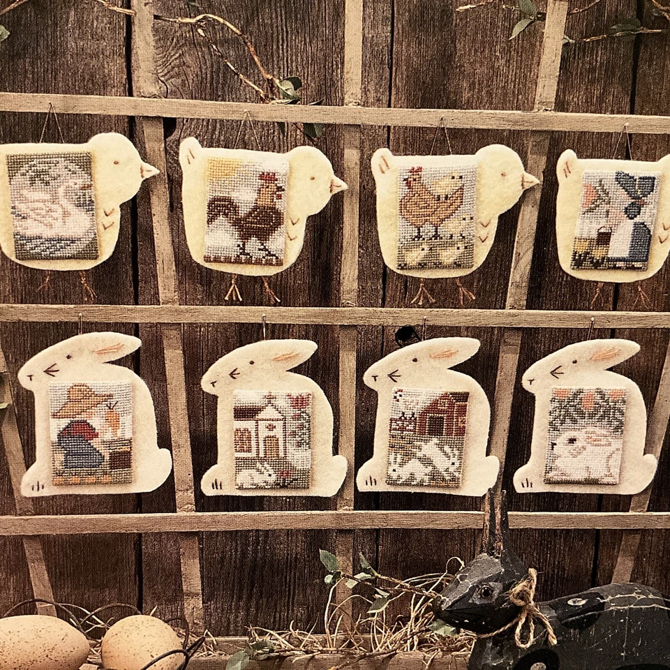 The Prairie Schooler - BUNNIES & CHICKS Book No. 121 original card stock Cross - Image 4 of 4