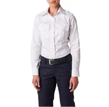 5.11 Tactical Series Womens NYPD Style Flex Tac Twill 511 Button Down Shirt Top