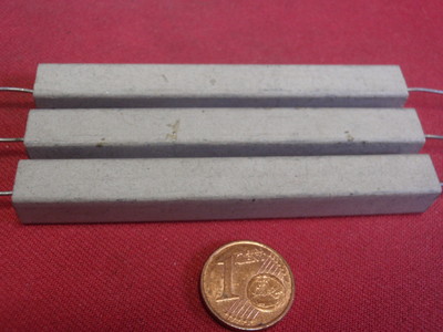 RARE! HIGH LOAD RESISTOR 470 Ohm 17W CEMENT Axial 9x9x75mm 3x 24394