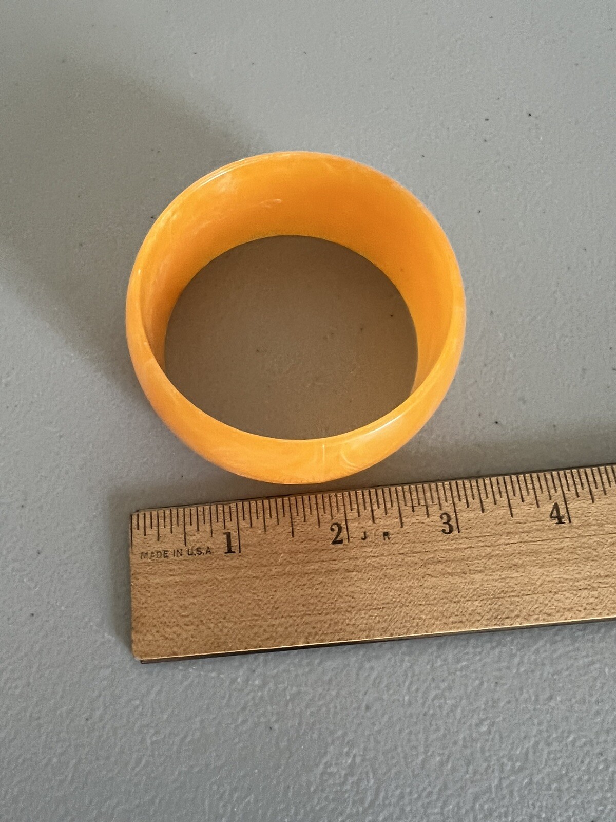 Vintage Translucent Orange Bakelite Bangle - image 2