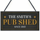 PERSONALISED Pub Shed Sign Hanging Man Cave Home Bar Sign Alcohol Gift