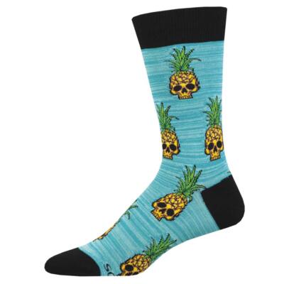 Socksmith Men's Crew Socks Pineapple People Skulls Cool Novelty Footwear