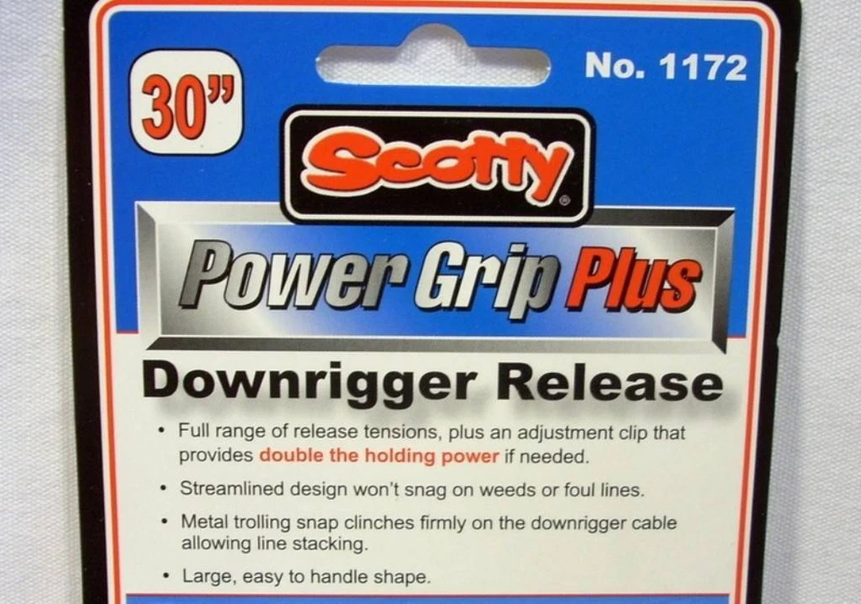Scotty Power Grip Plus Stacker Downrigger Release 1172 30" Leader Trolling Snap - Image 3 of 4