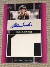 BLAZE JORDAN 2019 LEAF PERFECT GAME JERSEY PATCH AUTO #4/10 RED SOX CARDINALS