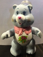 Original Care Bears Miniatures Funshine Bear Rose Flower Kenner 1984 Light Blue