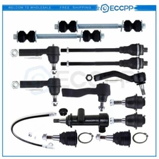 13pcs Pitman Arm Ball Joint Tie Rod Ends Sway Bar For 2001-10 GMC Sierra 2500 HD