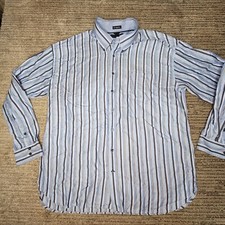 Tommy Hilfiger Size XXL Mens Button Up Shirt Collar Long Sleeve 80s 2 Ply Fabric