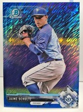 Jaime Schultz 2017 Bowman Chrome MINI Prospect BLUE SHIMMER Refractor /150  RAYS