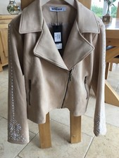 Sovogue Suede Effect Apricot Jacket Size L & S