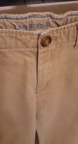 L@@k - Boys Lands' End Khaki School Uniform Pants Sz 12 w/Adj Waist - Picture 4 of 6
