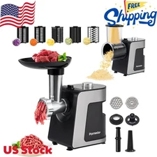 Electric Cheese Grater & Meat Grinder: 2 in 1 Vegetable Cutter Veggie Slicer