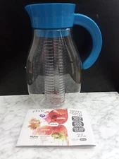 NEW Tritan FLAVOR INFUSER PITCHER 2.7 Qt BPA Free Plastic  Blue