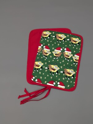 Paar Rayburn 200 300 400 Kochfelddeckel Matte Pad Kochfeldabdeckung grün Mince Pie Baumwolle 