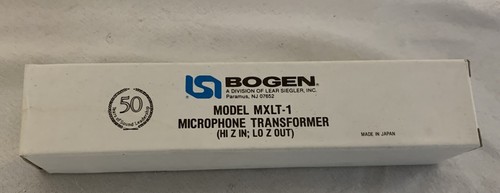 Bogen-Lear Siegler Microphone Transformer MXLT-1 H1 "Z" IN; LO "Z" OUT NEW NIB - Picture 2 of 8