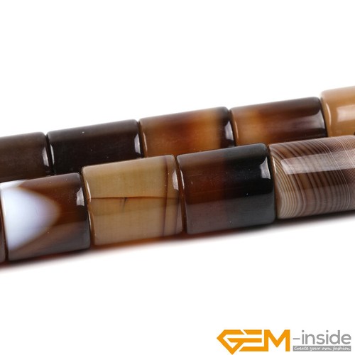 Botswana Agate Natural Gemstone Column Tube Spacer Beads For Jewelry Making 15" - Bild 34 von 38