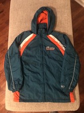 Miami Dolphins NFL Reebok Fleece Lined Jacket Youth Sz XL 18-20 Teal