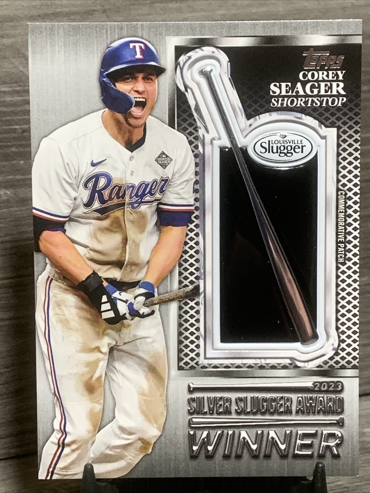 2024 Topps Series 2 Corey Seager SILVER SLUGGER AWARD WINNER PATCH 