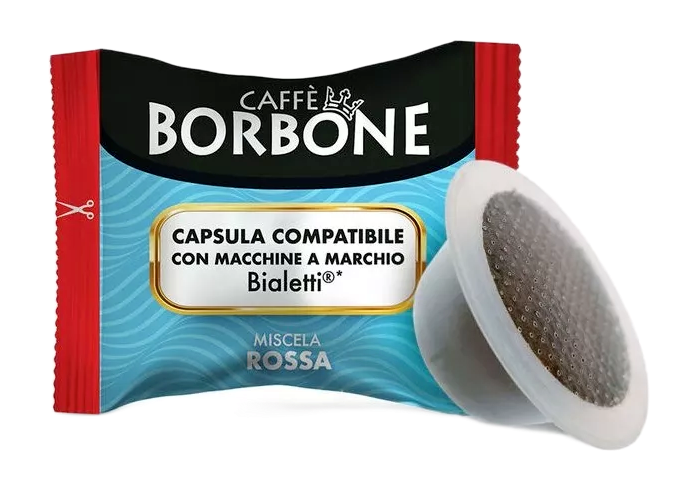 CAFFÈ BORBONE - MISCELA ROSSA - Box 100 CAPSULE COMPATIBILI BIALETTI da 6g