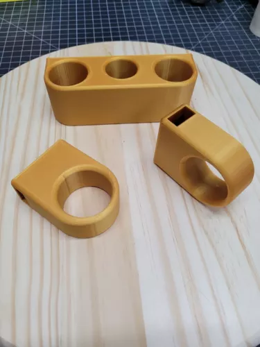 Zuca umbrella and retriever holder system for disc golf cart Gold