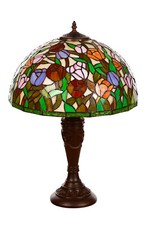 Lampada stile Tiffany 16 pollici libellula animali rosa lampada decorativa lampada da tavolo