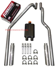00-03 Dodge Dakota 3.9 4.7 5.9 Mandrel Bent Dual Exhaust w/ Flowmaster Super 44