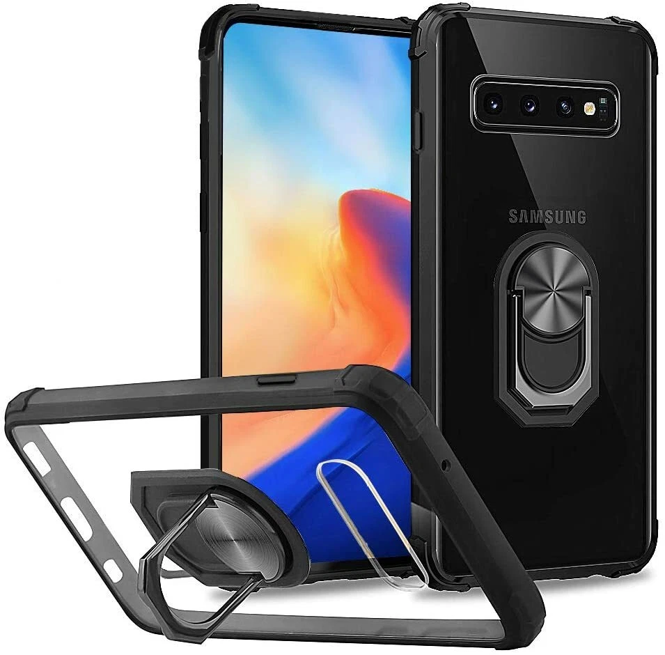 For Samsung Galaxy Note 8 Kickstand Clear Back Case + Tempered Glass - Image 2 of 4