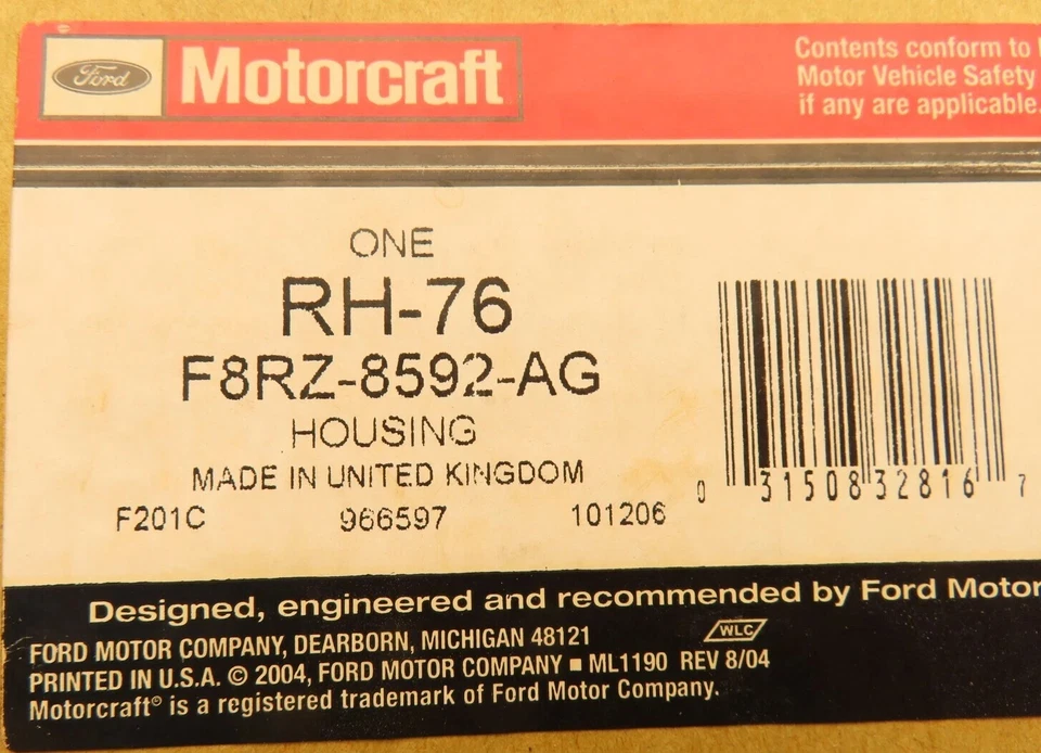 Nuevo Ford Cougar Contour Mystique 1999 2000 carcasa termostato desnudo F8RZ-8592-AG Foto 4 de 4