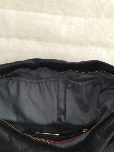 Elliot Luca Large Black Leather Shoulder Handbag Braided Strap - Picture 7 of 10