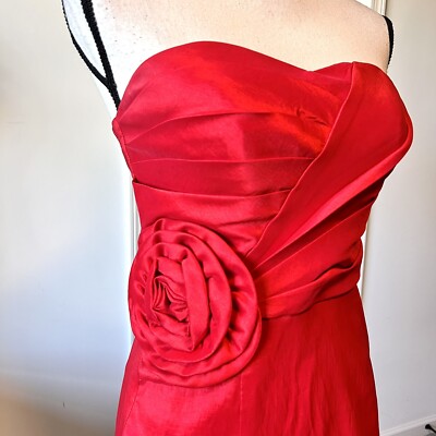 Vintage MASQUERADE Pleated Rosette Strapless Mini DressSZ. 5/6 Juniors  Small | eBay