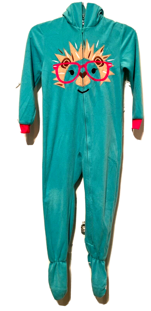 CIRCO HEDGEHOG piece footed Pajamas with Hood Ears/Ribbed Cuffs SIZE S/P