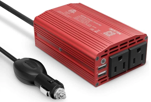 BESTEK 300W Power Inverter DC 12V to 110V AC Car Inverter with 4.2A Dual USB Car