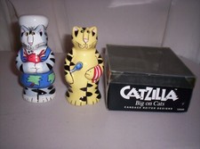 Catzilla Big on Cats by Candace Reiter Salt/Pepper Shakers (Chef Cats)