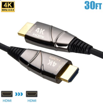 30FT HDMI AOC Cable Active Fiber Optic HDTV 4K 60Hz 18Gbps ARC HEAC HDR HDCP