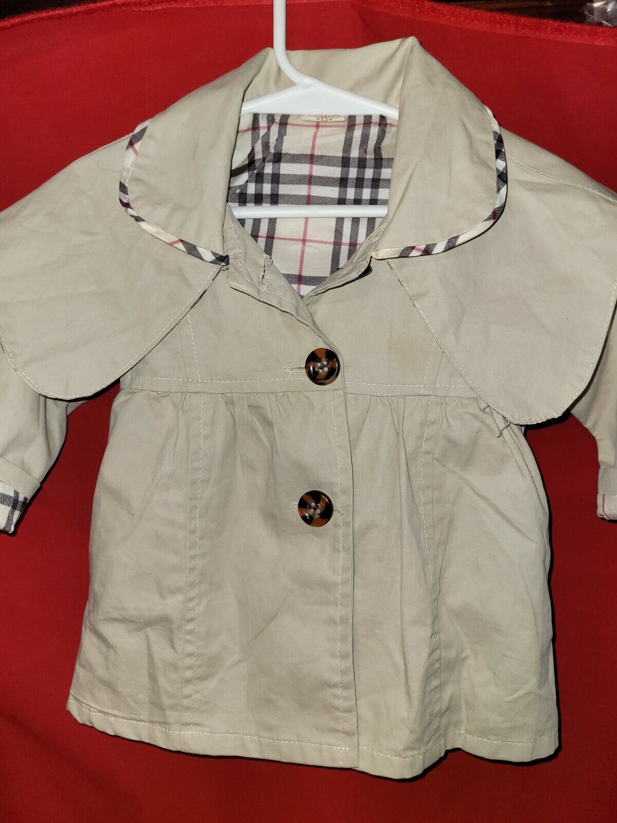Lubaby Baby Girl Size 6-12M Lightweight Jacket in Khaki *CLOSEOU