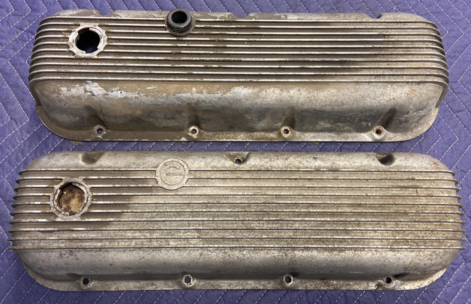 Cal-Custom No. 40-2100 Vintage Big Block Valve Covers 396 427 454 Hot ...