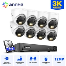 ANNKE 8CH 12MP NVR 5MP POE Security Camera System Two Way Audio AI Color Night