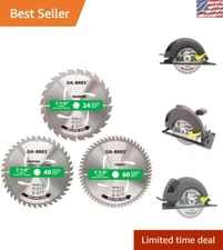 Versatile Circular Saw Blade Combo - 3 Piece Set 24T, 40T, 60T for Fine Cuts
