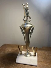 Dance trophy award gold plastic White Base Ballroom