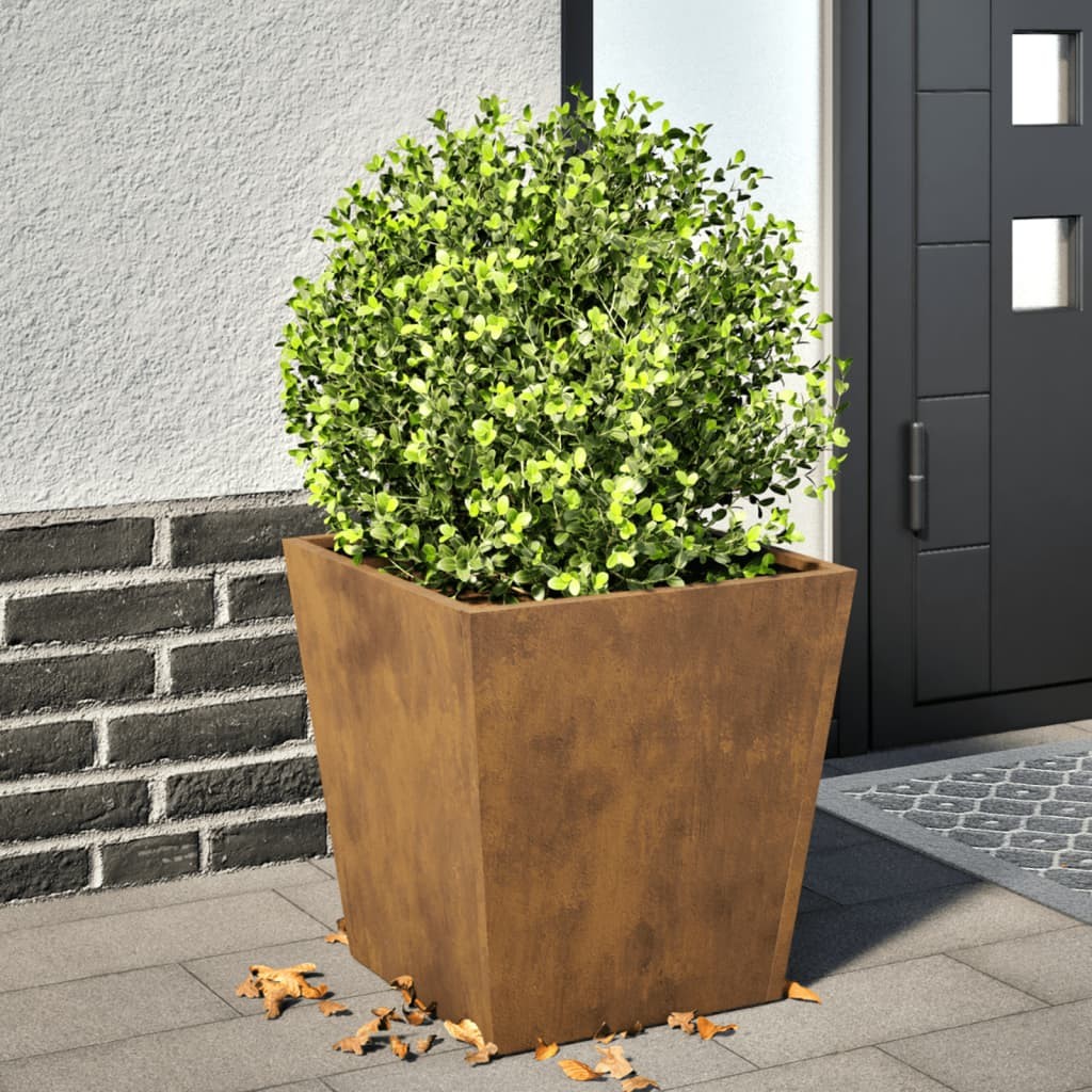 Fioriera Cubo 40x40x40 Acciaio Corten vidaXL: Eleganza Outdoor Minimalista