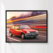 RENAULT 5 CAR POSTER 1980s Cars Art Print Wall Picture A4 A3 A2 A1