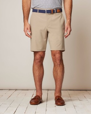 johnnie-O Mulligan Performance Woven Shorts Mens Light Khaki Size 33 (7850839)