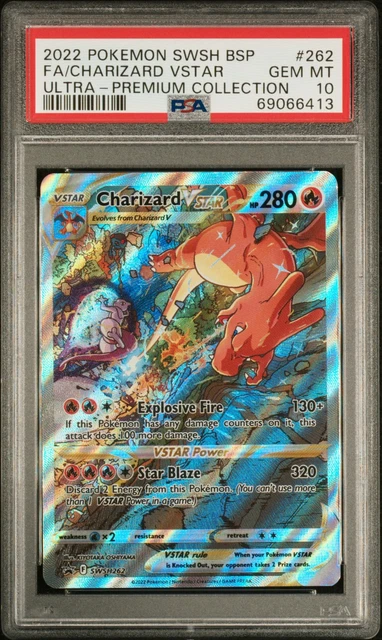 2022 POKEMON SWORD & SHIELD BLACK STAR PROMOS FULL ART/CHARIZARD VSTAR PSA 10