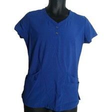 Easy Stretch by Butter Soft Scrub Top Royal Blue Women's Size Extra Small XS