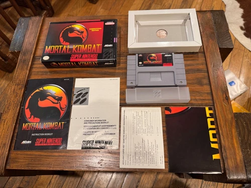 Mortal Kombat (Super NES Nintendo SNES) MK video game CIB complete fighting fun