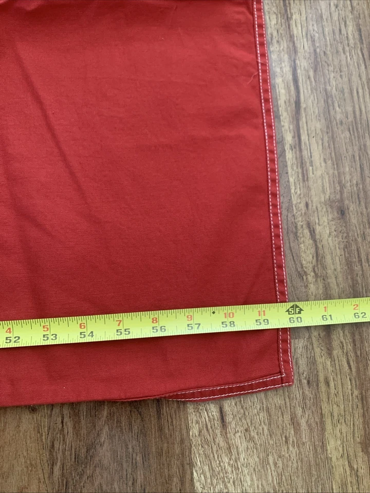 Vintage RALPH LAUREN Red Long Cotton Tablecloth 60x100” Rectangle Preowned - Image 3 of 4